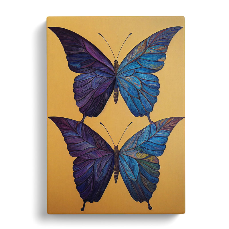 Majestic Butterflies - Wrapped Canvas, 76cm H x 50cm W x 3cm D