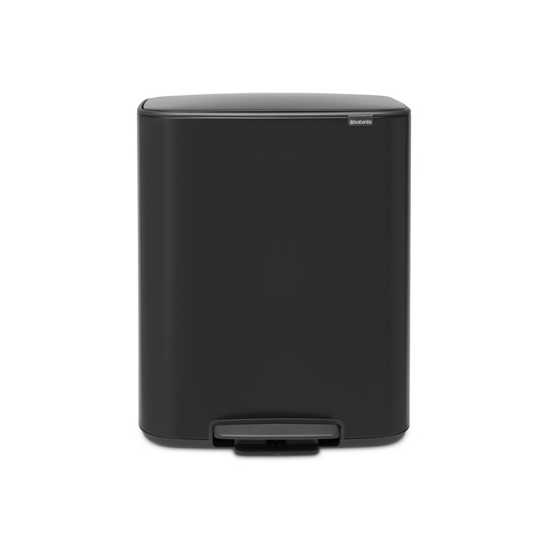 Brabantia Bo 60 Litre Pedal Bin, Matt Black