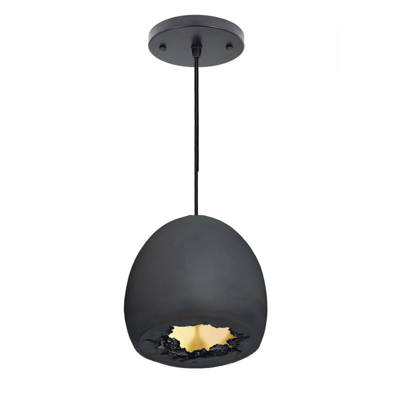 Geode 1 - Light Pendant, Black/Brass, Black/Brass, No