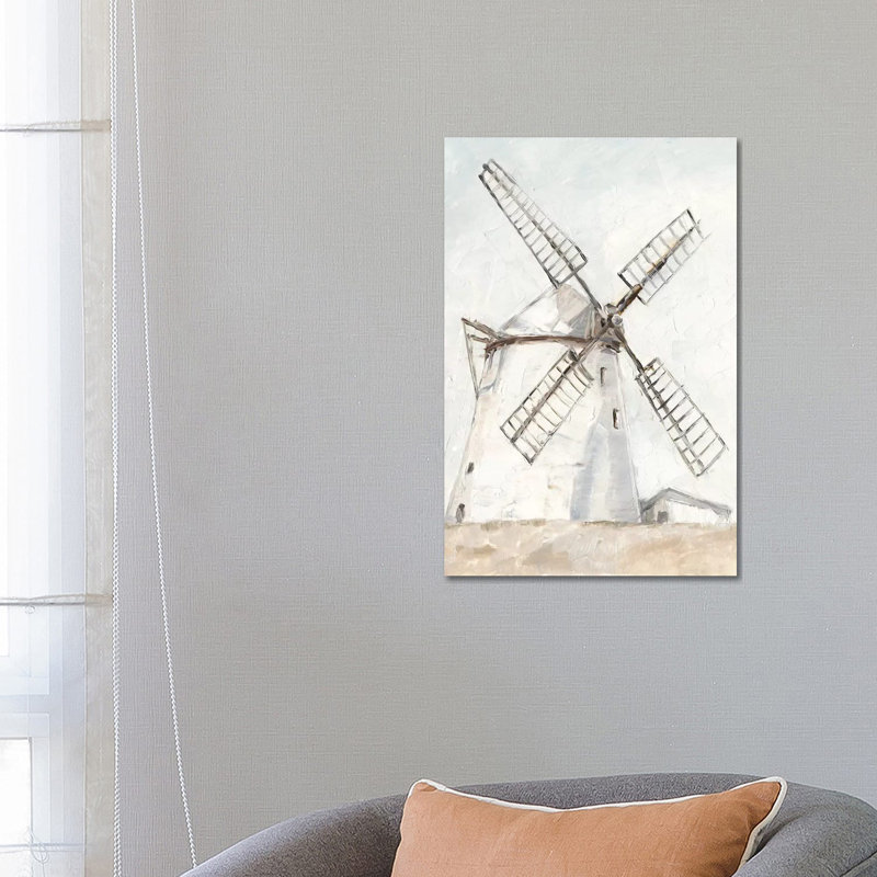 European Windmill II 1 Piece Wrapped Canvas Wall Art, 66.04 cm H x 45.72 cm W x 3.175 cm D