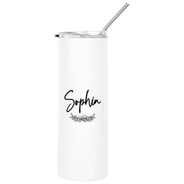 MakerFlo 14 oz, 25 Pack Skinny Sublimation Blank Tumbler, Stainless Steel, White