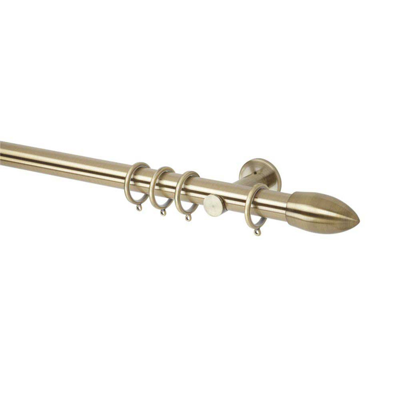 Single Curtain Pole, 3.5 cm L x 120 cm W, Silver