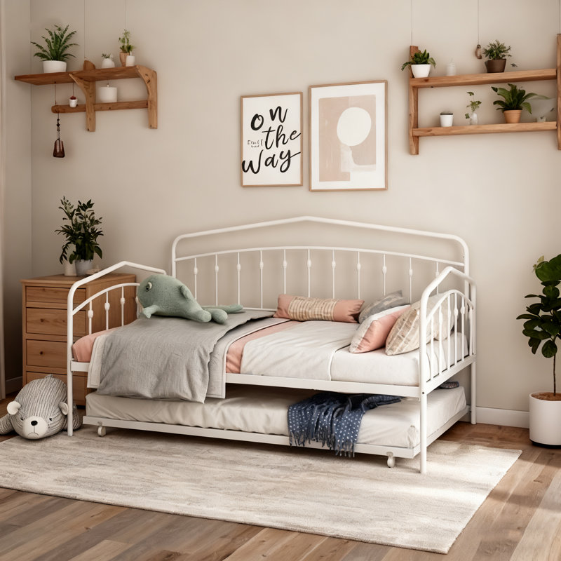 Daybed with Trundle, White
