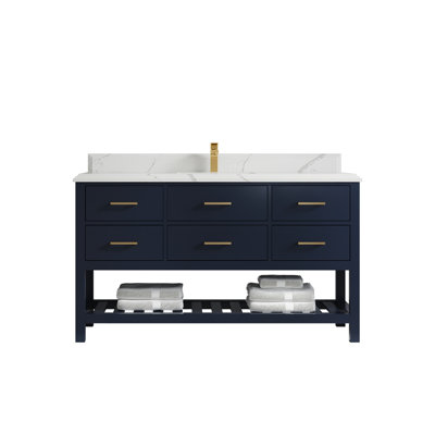 Parker 60'' Single Bathroom Vanity with Top