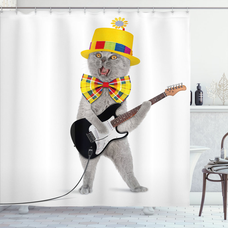Shower Curtain with Hooks Included, 70" H x 69" W