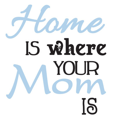 Décalcomanie murale maman is home is where