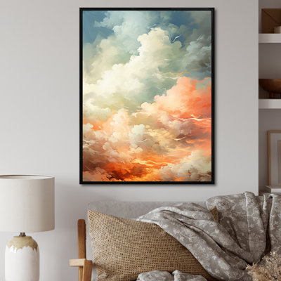 Coucher de soleil apaisant sur les nuages - art mural ciel