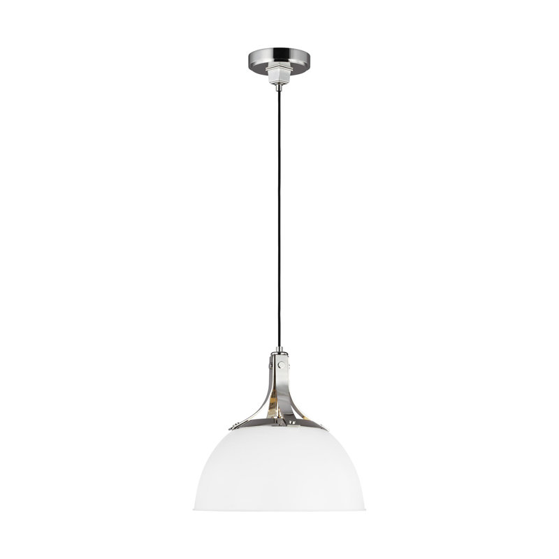 Luminaire suspendu en forme de dôme à 1 lumière Antonietta par Thomas O'Brien, Fer vieilli