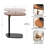 Adamas Wood and Metal Adjustable C-Shaped Side Table