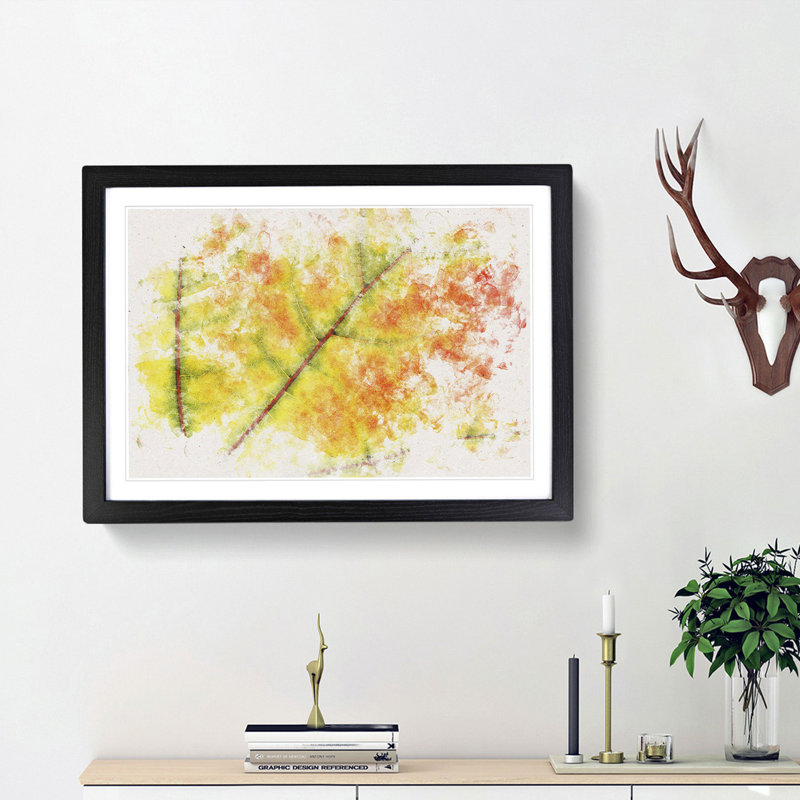 The Leaf of a Sycamore Tree - Picture Frame Painting Print, Walnut Framed, 36cm H x 48cm W x 2cm D