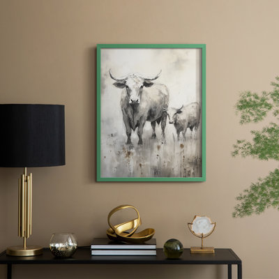 ANIMALS Series CCXCV III - Reproduction encadrée de qualité supérieure - Prêt à être accroché - Aucun clou requis