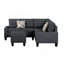 Canapé modulaire 6 pièces, gris-1900565425