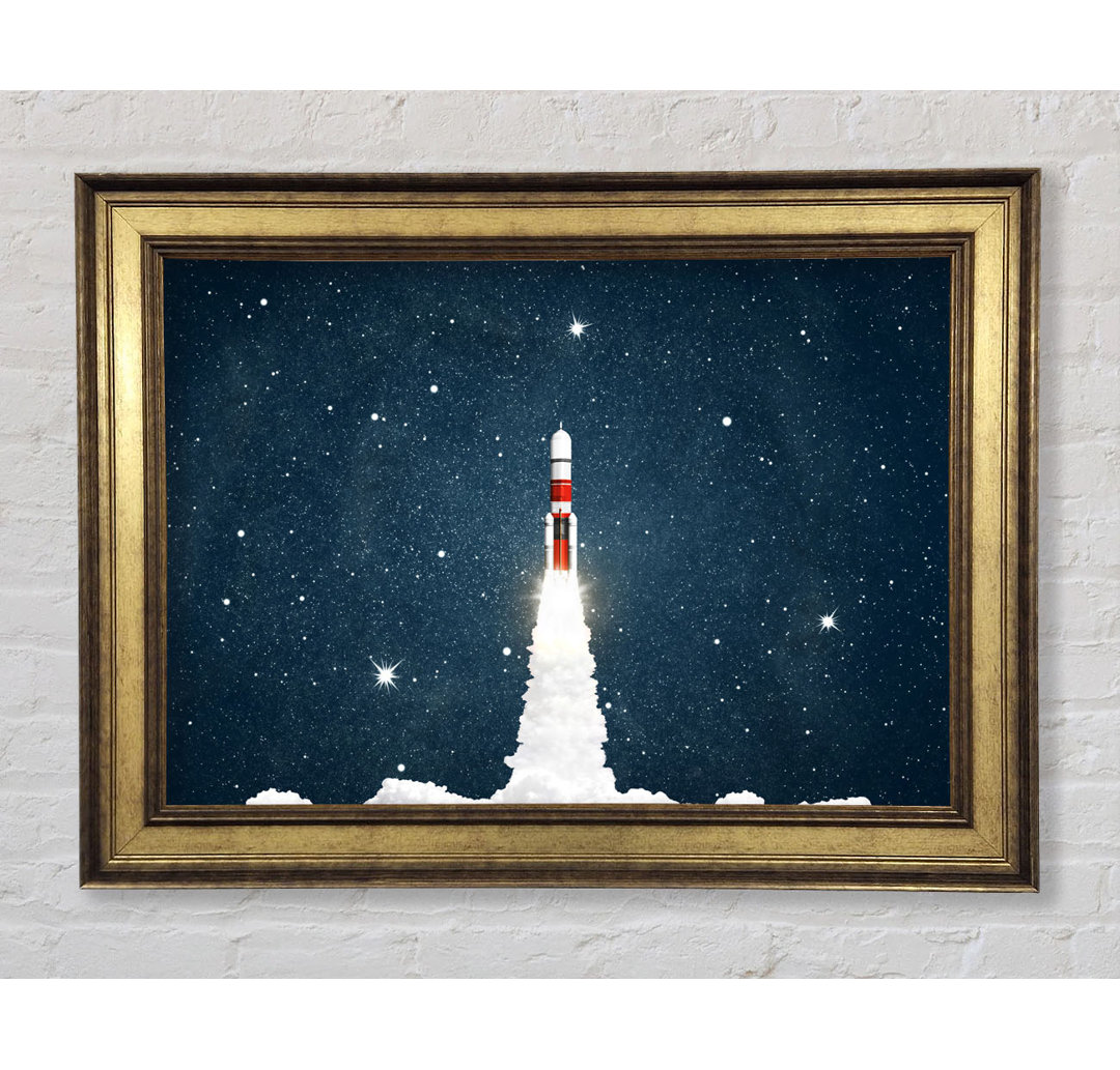 Up Goes The Rocket - Einzelne Bilderrahmen Kunstdrucke