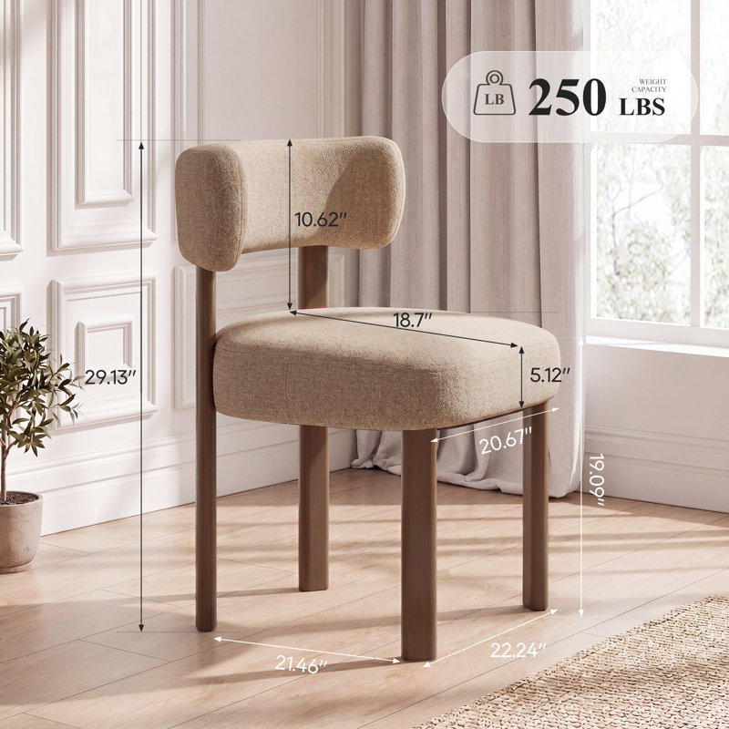 Chaise rembourrée Modern, Chameau