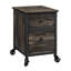 Caisson à dossiers en chêne foncé, rangement efficace pour la collection d'articles de bureau, tiroir coulissant, dossiers suspendus de format lettre inférieur, mobile avec, étapes d'assemblage faciles, installation