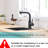 Modern Black Prep Sink Faucet With Pull Out Spray - Ceramic Filler, 360 Swivel For Kitchen And Bathroom Swivel, Stainless Steel, Classic Sinks-1733770779