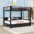 Metal Bunk Bed With Built-In Shelves And LED And USB Ports And 2 Drawers-1379972126-1379972127