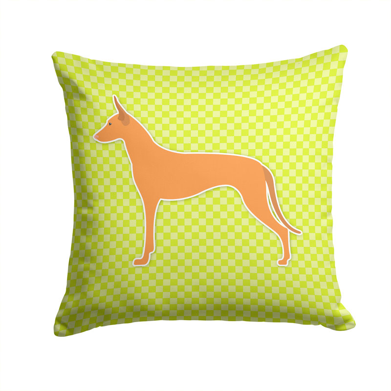 Coussin décoratif intérieur/extérieur carré pharaon hound, H 14 po x l 14 po x P 3 po, Vert