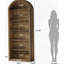Bibliothèque chic, étagère en bois, bibliothèque arquée