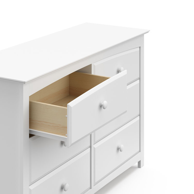 Commode double à 6 tiroirs Kenton, Blanc