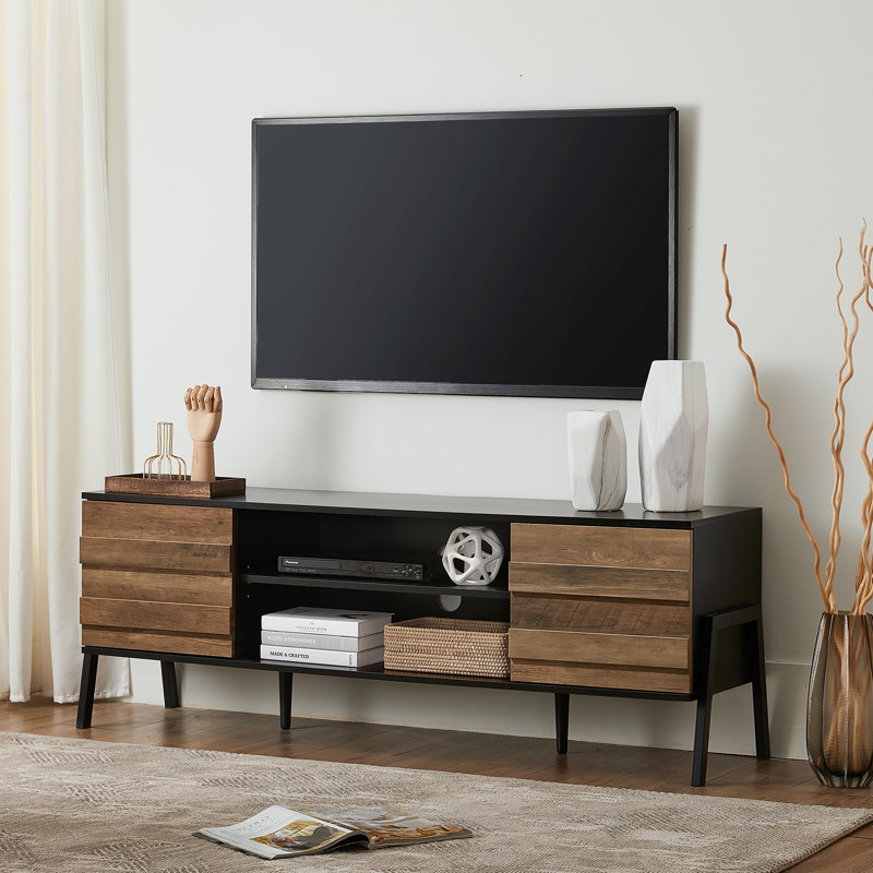 Meuble télé pour téléviseur de 65 po ou moins, Noir