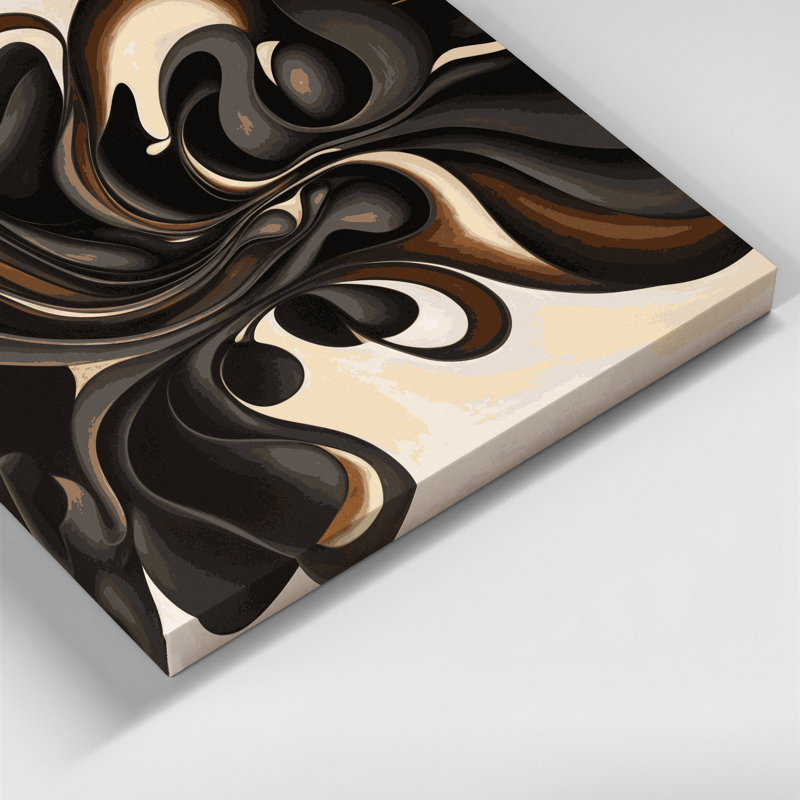 Art mural sur toile Biomorphic Abstraction 20, H 8 po x l 8 po