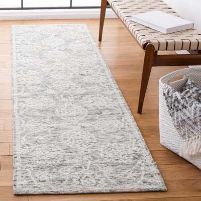 Tapis oriental gris / beige en laine / coton touffeté à la main Amatury