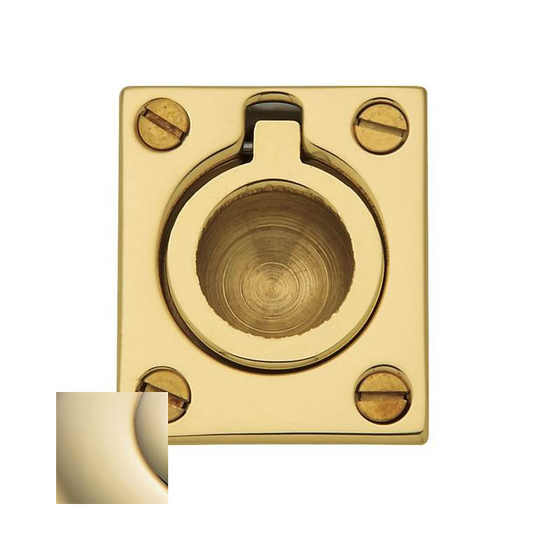 Flush Ring Pull, Lifetime Polished Brass