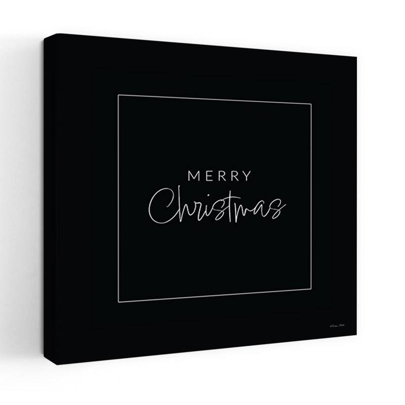 Simple, joyeux Noël, art contemporain abstrait, H 48 po x l 48 po