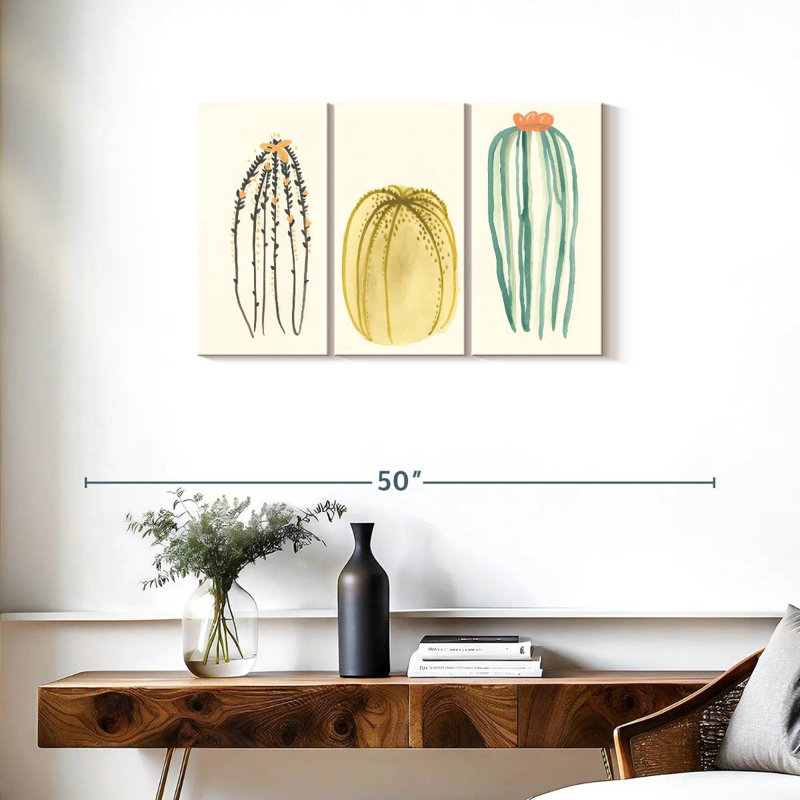 Harnek Funky Succulents III, H 20 po x l 33 po