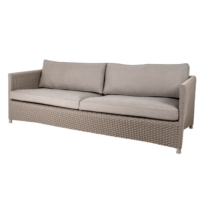 Diamond 3-Seater Patio Sofa, Taupe, Taupe