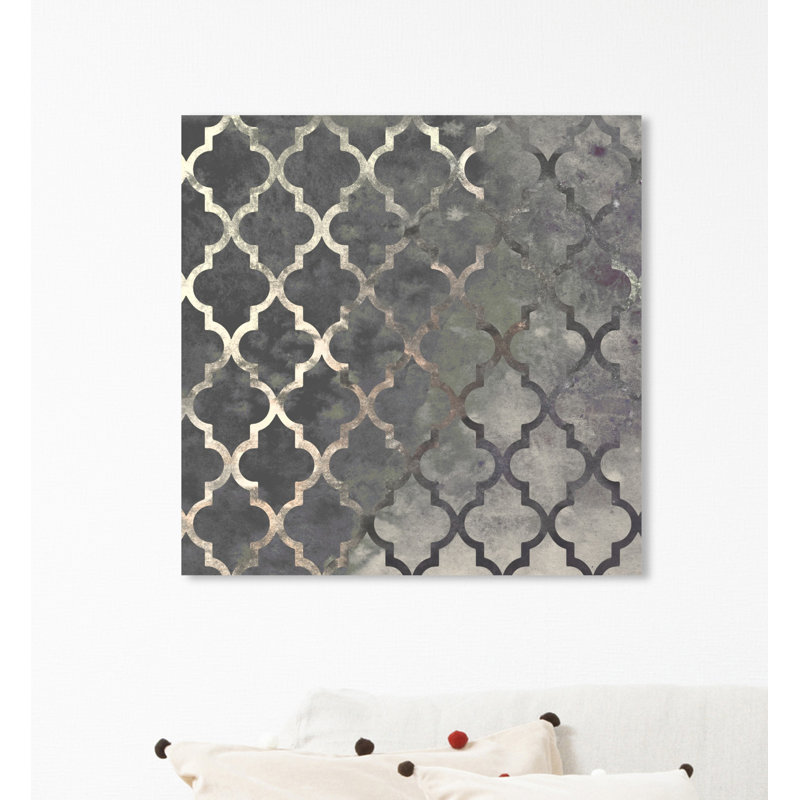 «Oliver Gal Arabesque Silver», impression sur toile tendue, H 12 po x l 12 po