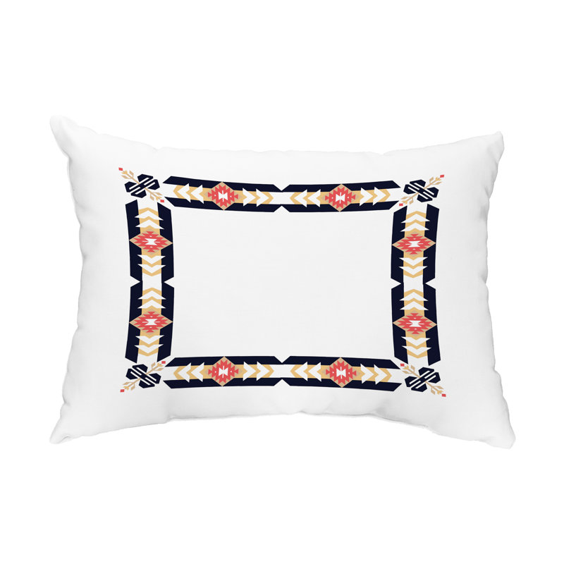 Jodhpur Outdoor Reversible Throw Pillow, Navy Blue