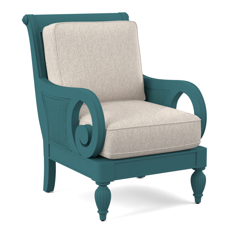 Grand View 71.12Cm Wide Armchair, Snow Crypton Performance; 0884-91, Navy Finish