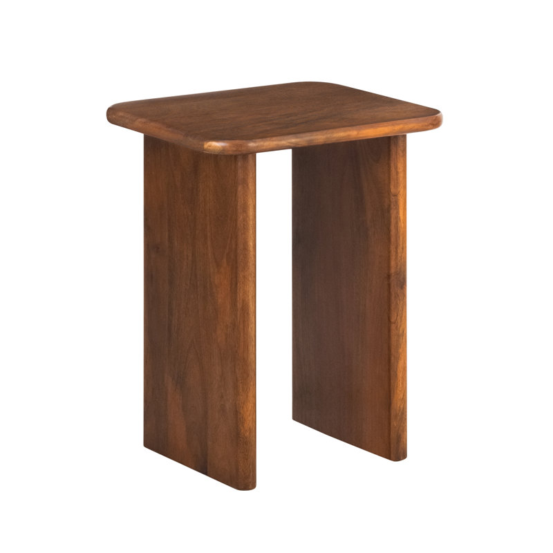Folkes Solid Wood End Table, Walnut