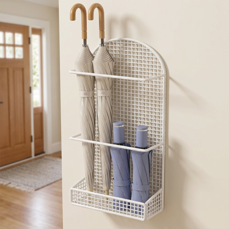 Porte-parapluie mural, White
