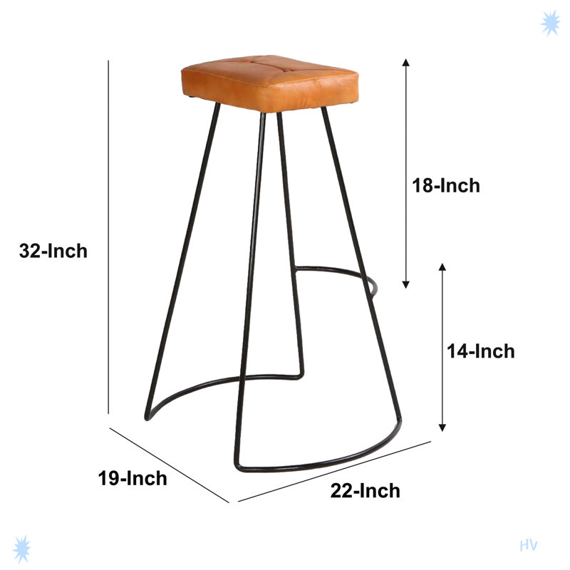 Tersillo Counter Stool with Metal Frame