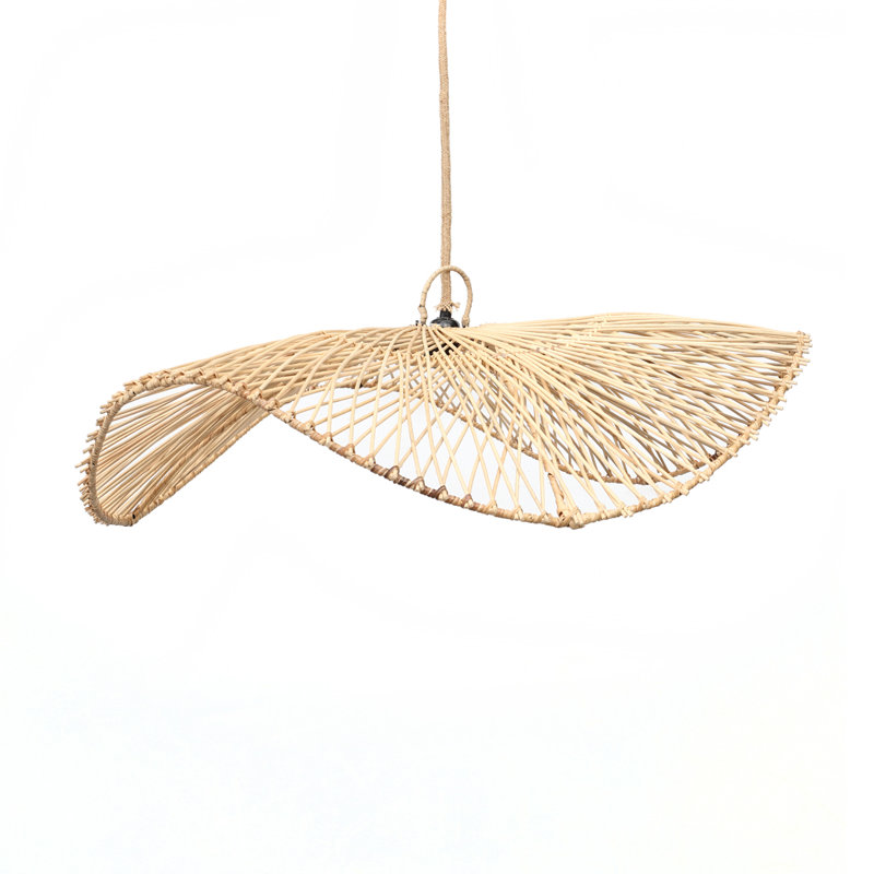 20 cm H Novelty Bamboo Pendant Shade ( Screw On ), Natural