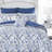 Laura Ashley Elise Navy Floral Cotton Comforter Bonus Bedding Set-1037418511