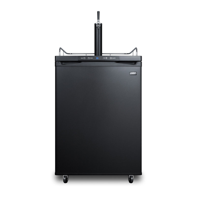 Summit Appliance 5.6 Cubic Feet Matte Black Single Tap Freestanding Kegerator with