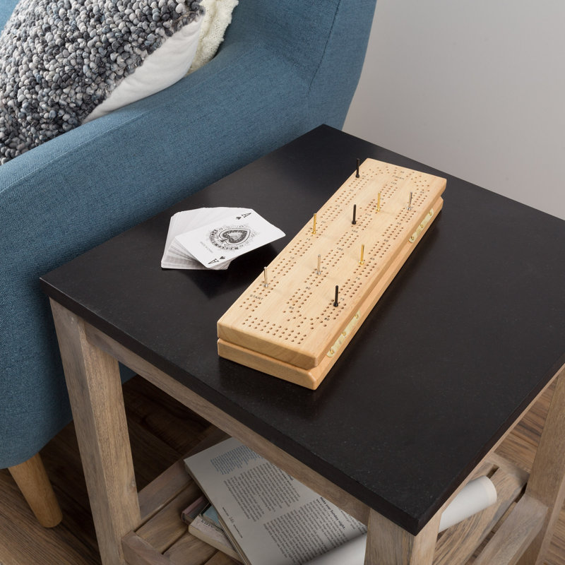 Ensemble de jeu de société en bois cribbage