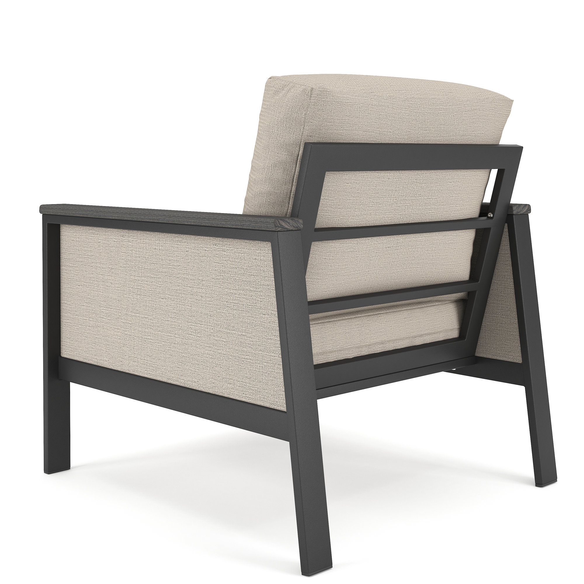 Townsend Metal Outdoor Lounge Chair with Sunbrella® Cushions, Cast Silver