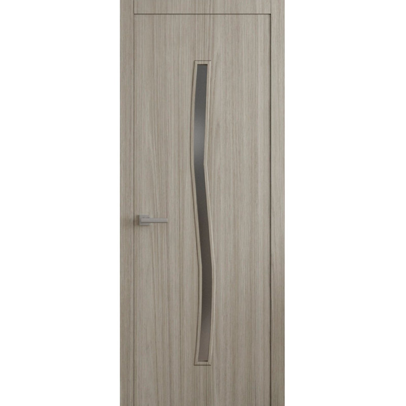 Intérieur de la porte française - Essentiel 8002 - Poignée simple à panneau régulier - Portes de salle de bain modernes