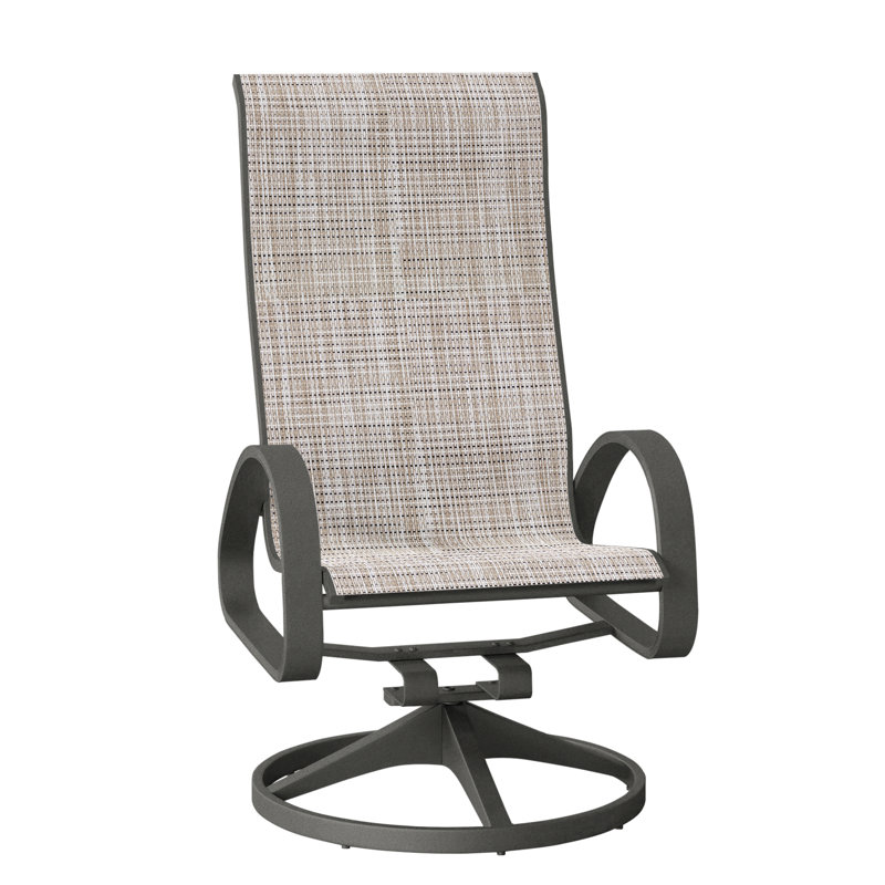 Fauteuil de patio pivotant Hiraku, Graphite texturé, Ella