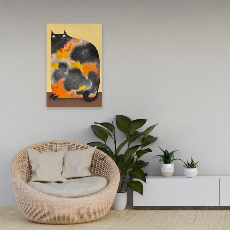 Calico dilué - animaux, ensemble de chats d'automne, art, H 24 po x l 16 po