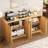 59'' Fluted 4-Door Sideboard Buffet Cabinet With Storage For Kitchen, Living Room-112431190