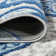 Nidavellir Paisley High-Low Blue/Light Gray Indoor/Outdoor Rug