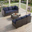 7 Piece Modular Patio Conversation Sets, Sectional Seating Group with Cushions-724244918-737481161