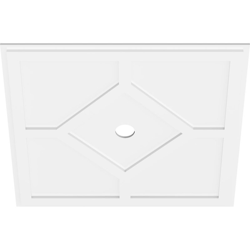 Médaillon de plafond contemporain en PVC de qualité architecturale Embry, H 1 po x l 36 po x P 36 po