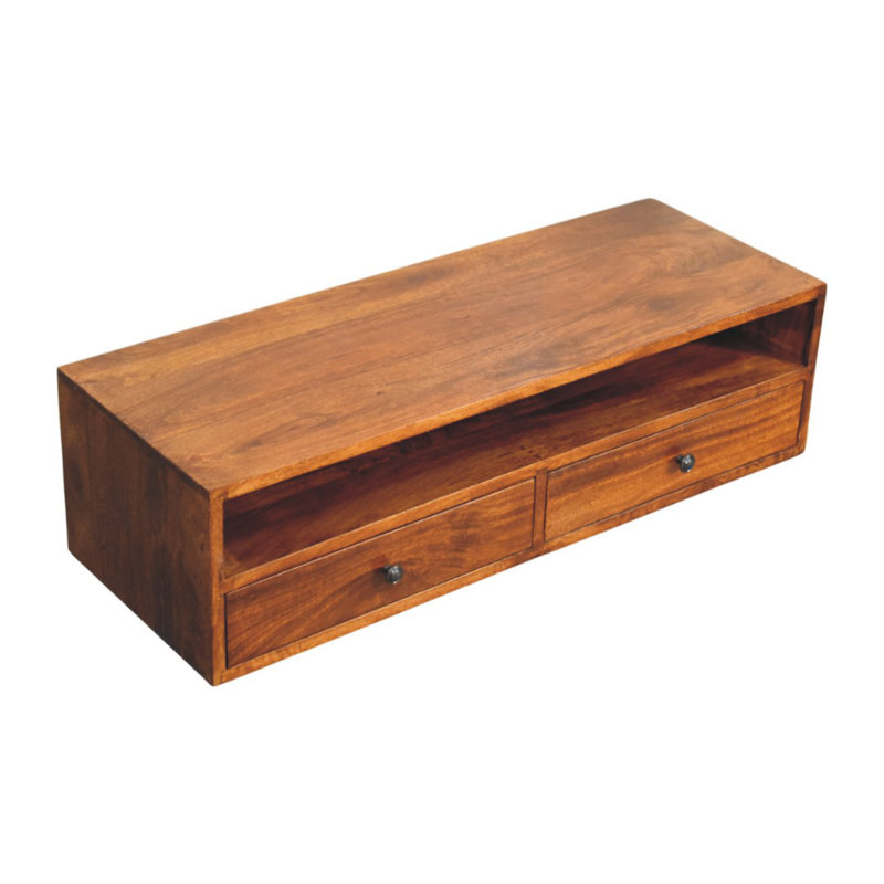 Nanafalia Solid Wood 24cm H Media Shelves